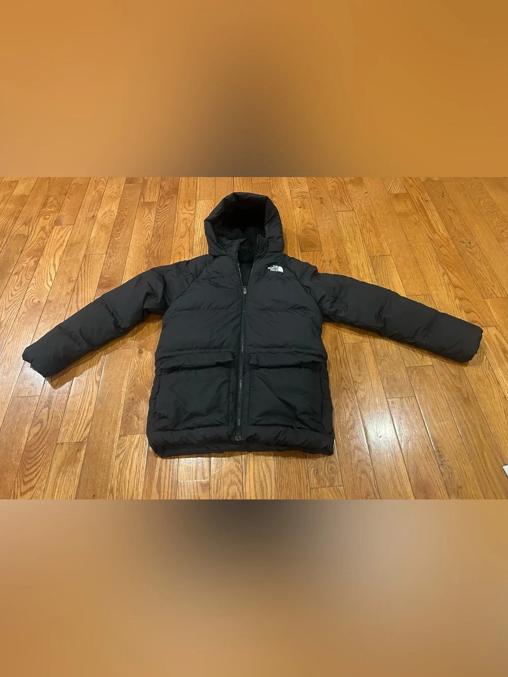 The North Face Teen North Down Fleece-Lined Short Parka Jacket Black‎ XL 14/16⁠